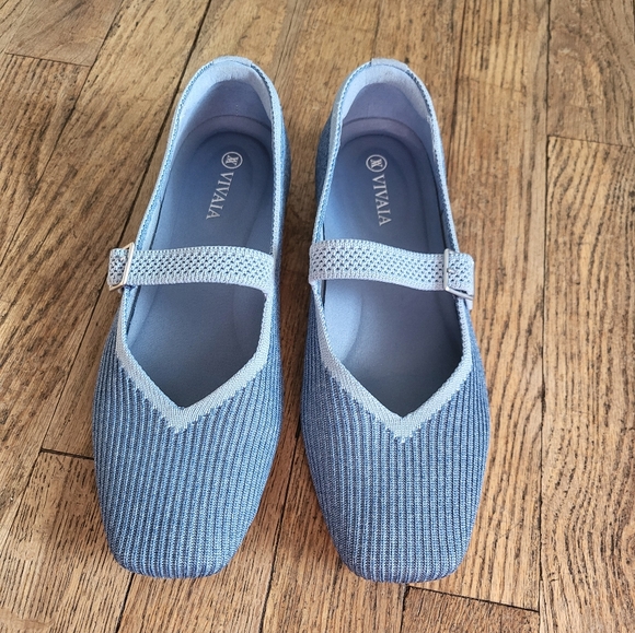 Vivaia Light Blue Mary Jane Flats Size: 37 (6.5 US size) - Picture 5 of 9